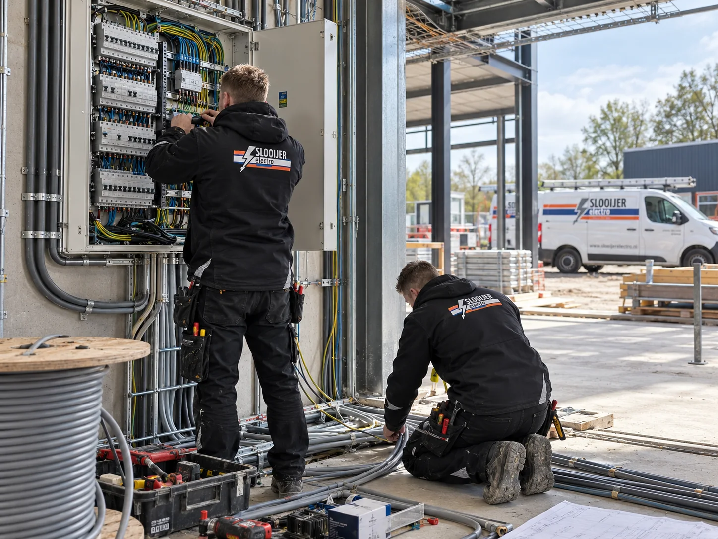 Slooijer Electro monteurs aan het werk