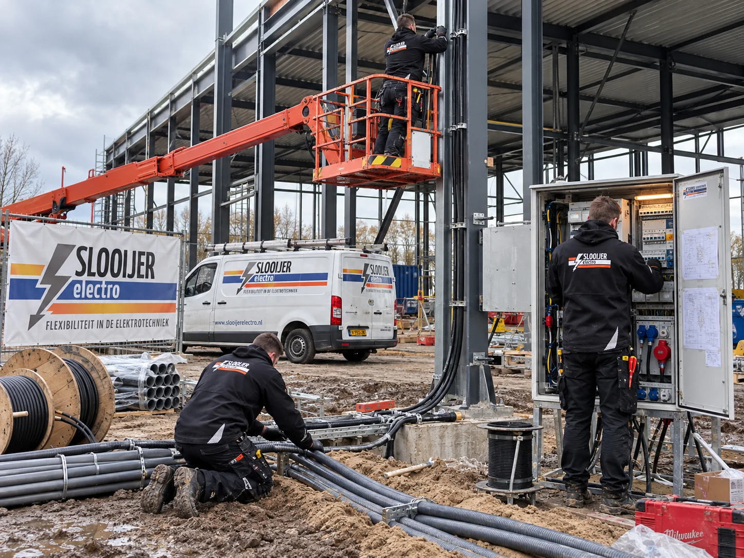 Slooijer Electro op de bouw
